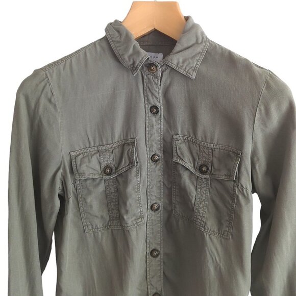 Topshop Pocket Detail Button Down Shirt - Picture 6 of 7